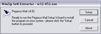 installeer Pegasus Mail