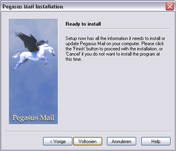 installeer Pegasus Mail