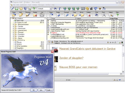 Pegasus Mail versie 4.6