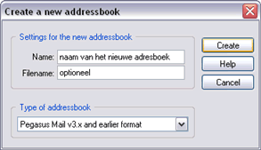 nieuw adresboek maken