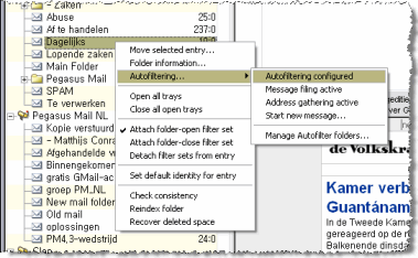 autofiltering folders