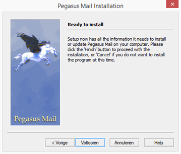 installeer Pegasus Mail