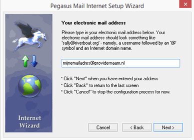 Pegasus Mail Internet Setup Wizard