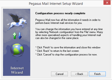 Pegasus Mail Internet Setup Wizard