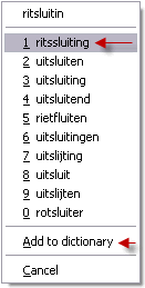 spellingscontrole correctie